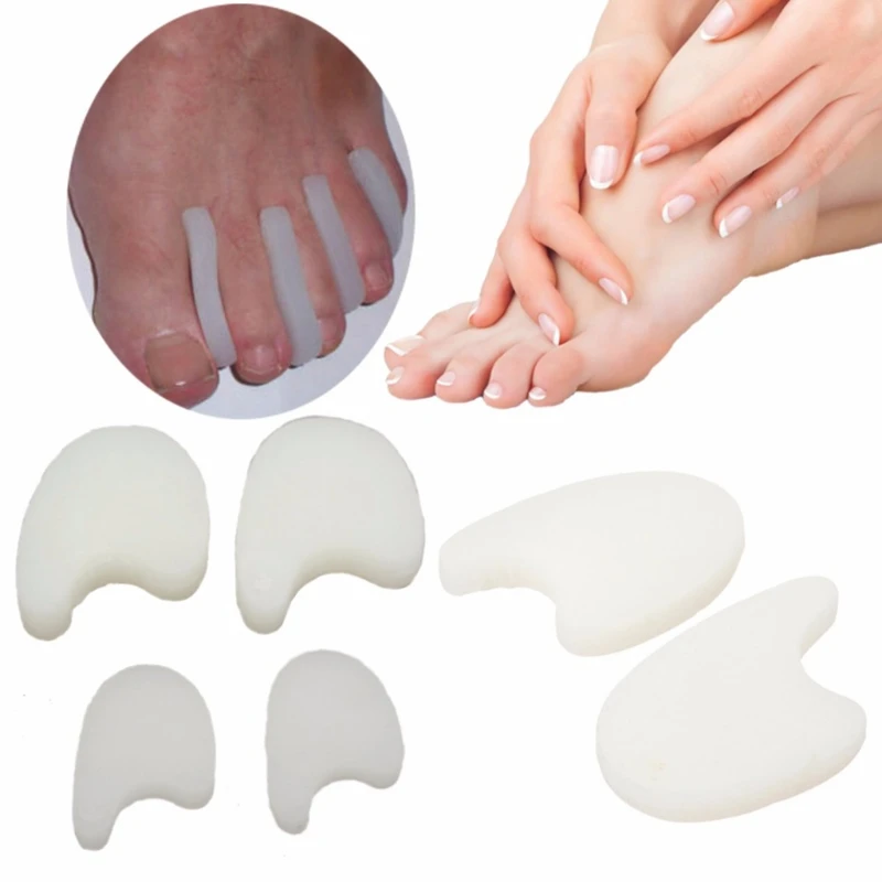 2x Gel Silicone Toe Wedge Phân Cách Polymer Miếng Lót Chân Bảo Vệ Do Khoang Cach Bang Đệm M89F