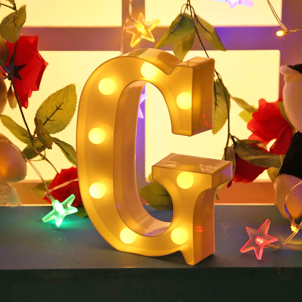 Wall Hanging Lamp Alphabet Letter LED Marquee Sign Home Decoration Light Intelligent Night Light Corridor Bathroom