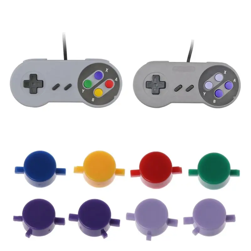 1 conjunto Botões De Plástico A B X Y Substituir Para Nintendo SNES SFC Super NES Controlador
