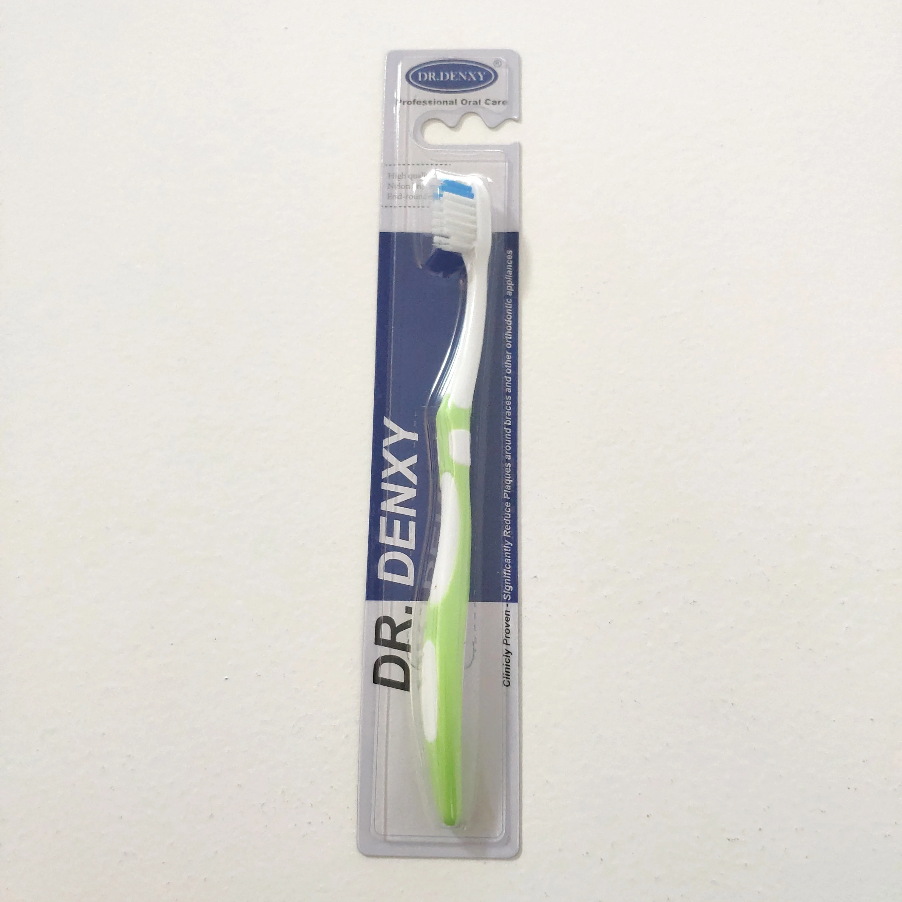 Escova de dentes ortodôntica 3 pçs, formato em v, limpeza profunda, suporte para paciente, cuidados bucais