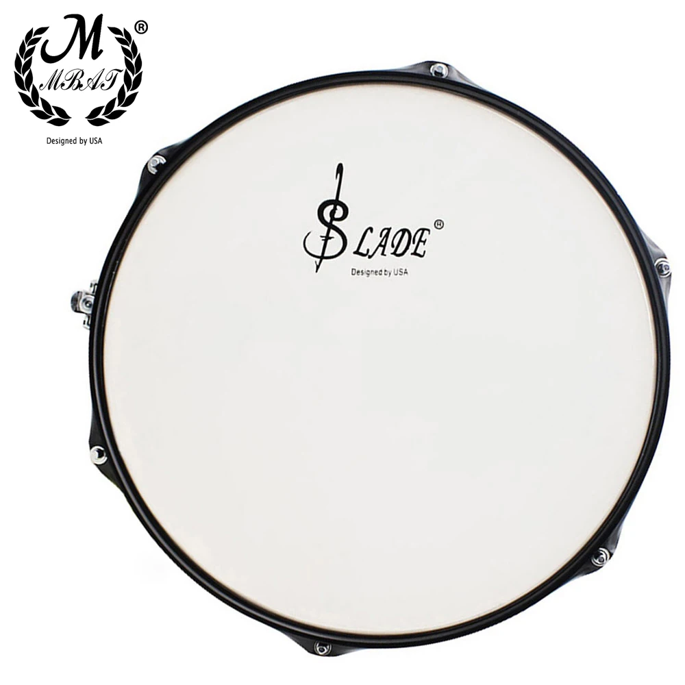 M MBAT 14 Inch Snare Steel Drum High quality Percussion Instrument Jazz Drum Set with Drumsticks Strap Music Accessories