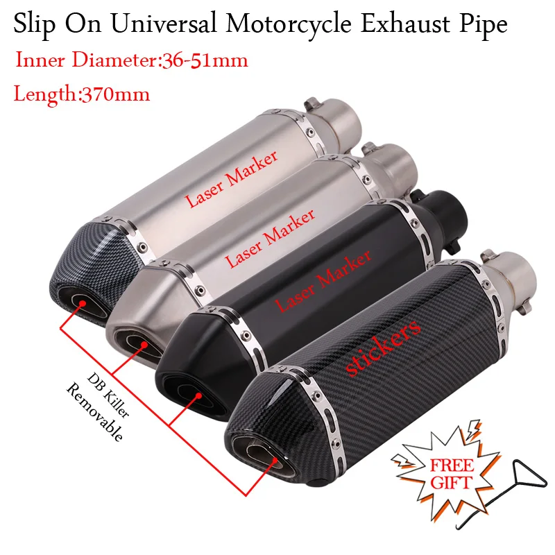 

Slip On Universal Motorcycle Stainless Steel Exhaust Pipe Modified Escape DB Killer For GSX250R GSR400 Ninja 250 CBR1000RR