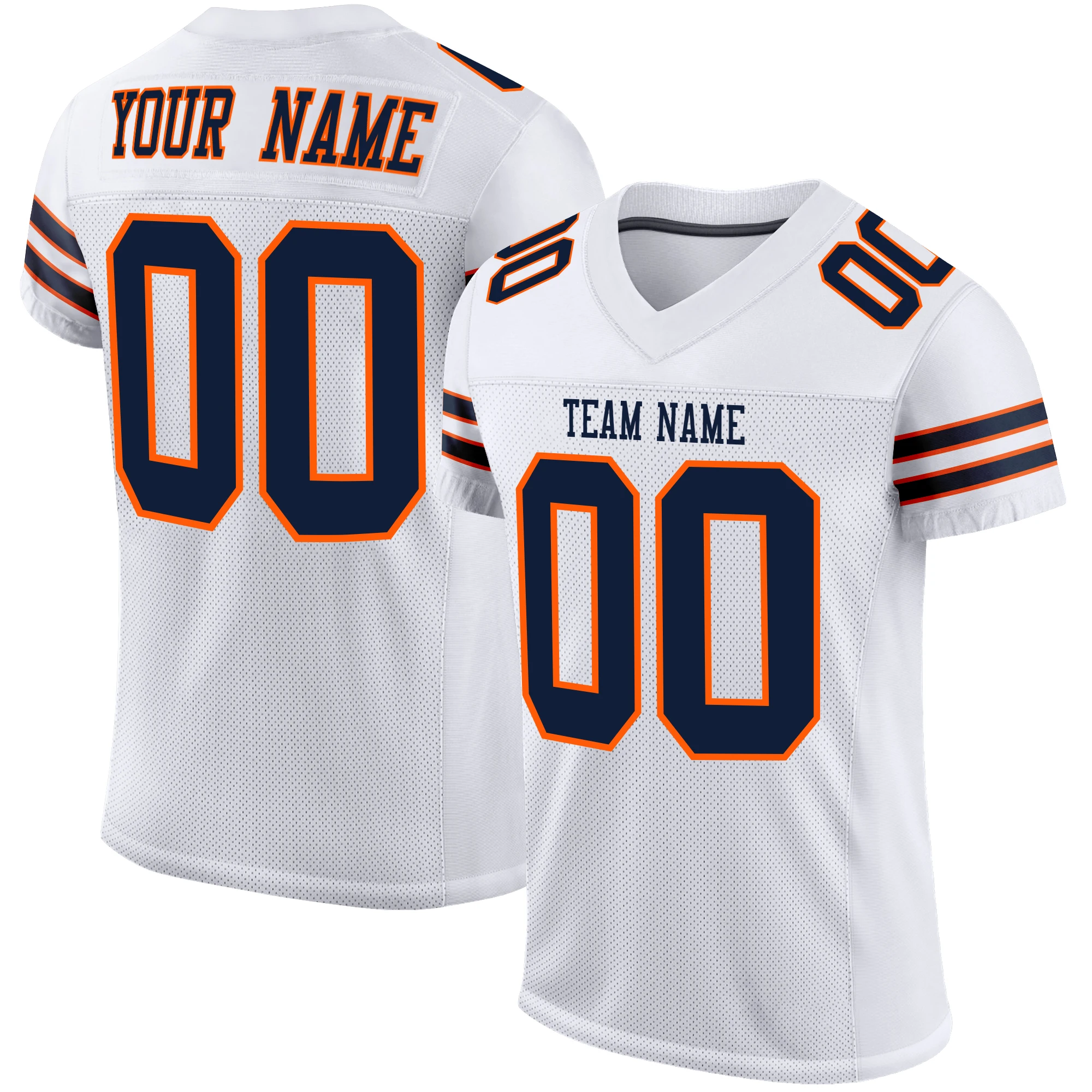 Custom Football Jersey Customized Stitching Team Name&Number Short Sleeve Practice Cool Player's Mesh Shirts for Men/Women/Youth