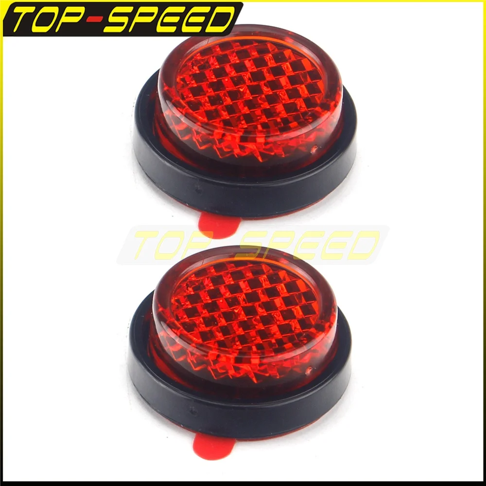 2x 4x لوحة ترخيص عاكسات ملصق العالمي للدراجات النارية البلاستيك رقم لوحة عاكسات عاكس السلامة الحمراء الصغيرة لهوندا