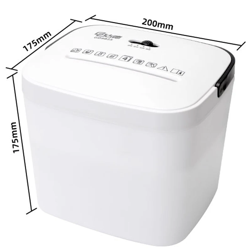 3.5L Mini Electric Shredder 9925 Office Household Small Desktop Automatic Confidential Document Paper Grinder Crusher Destroyer