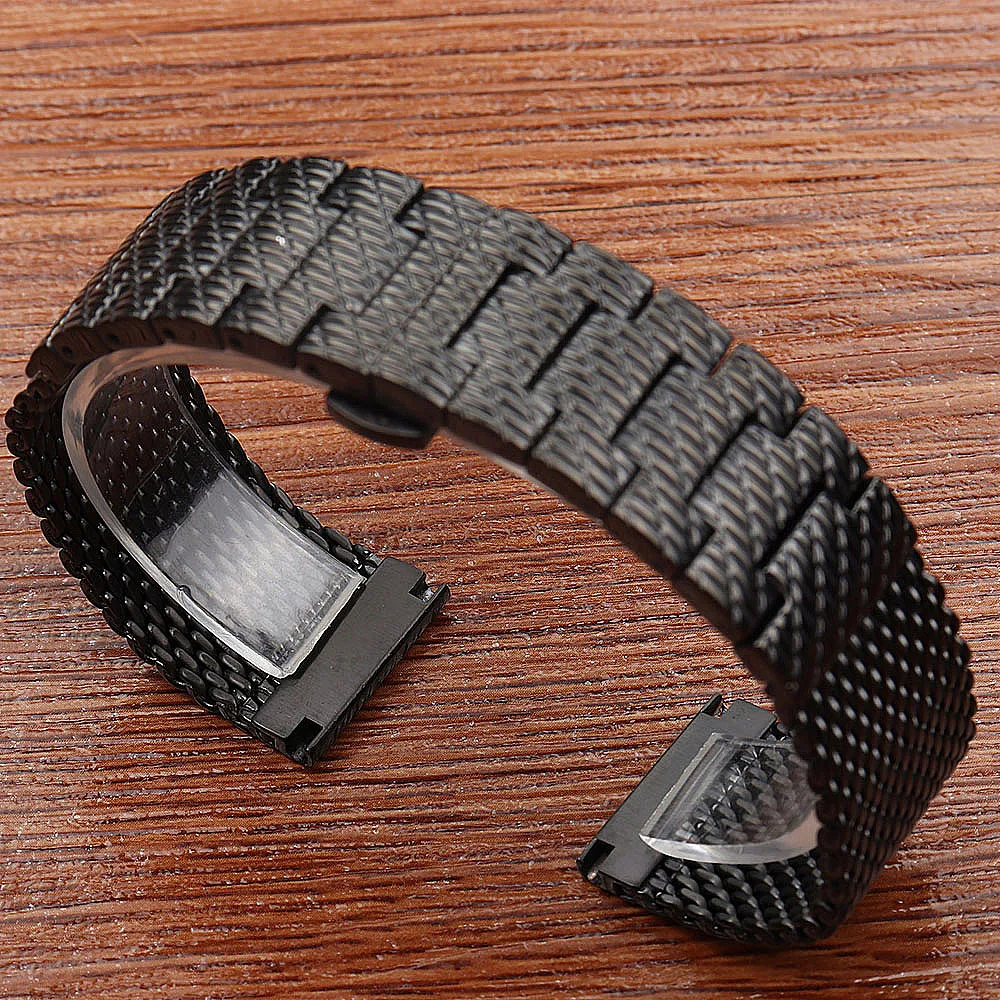 Shark Mesh Steel Strap 22mm Mechanical Watch 316L Stainless Steel 22mm Watch Band Automatic Replacement 22mm Steel Strap for Men