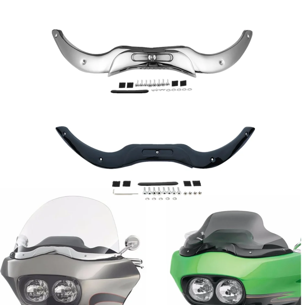 Wykończenie przedniej szyby motocykla dla Harley Touring CVO Road Glide 2004-2013 Ultra FLTR FLTRU FLTRX Custom