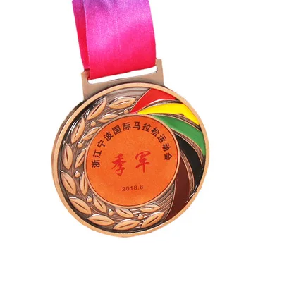 new style zinc alloy rainbow medal  sports competitions school sports medal sports gold silver bronze medal free print