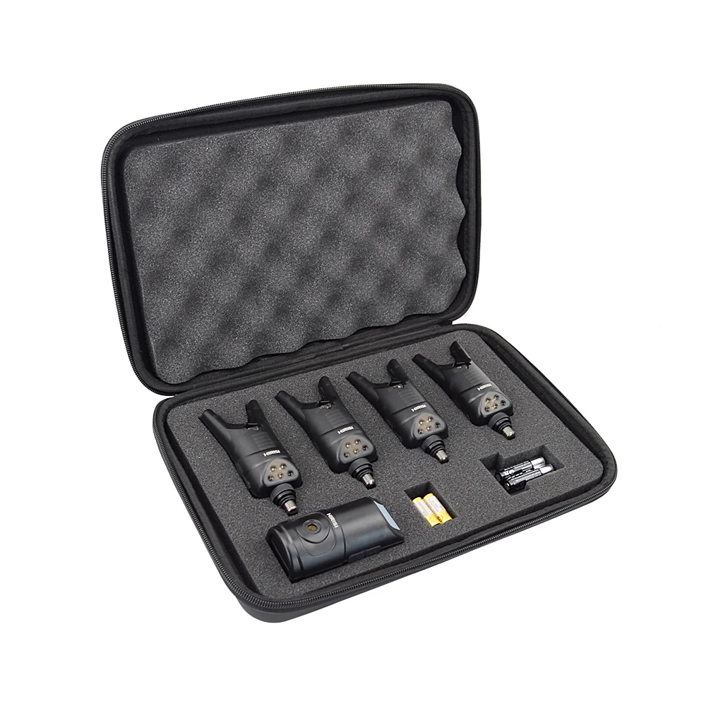 Hirisi Kabelloses Karpfenangel-Bissalarmsystem, Elektronisches Bissanzeiger-Set mit Batterien, Angelzubehör HRS1 – Detail 2
