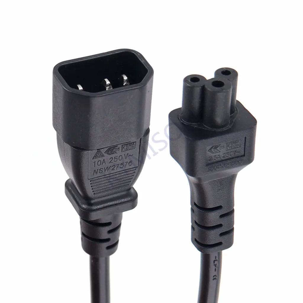 Universal Power Adapter IEC 320 C14 to C5 Adapter Converter C5 to C14 AC Power Cable 3 Pin IEC320 C14 Connector HY1516