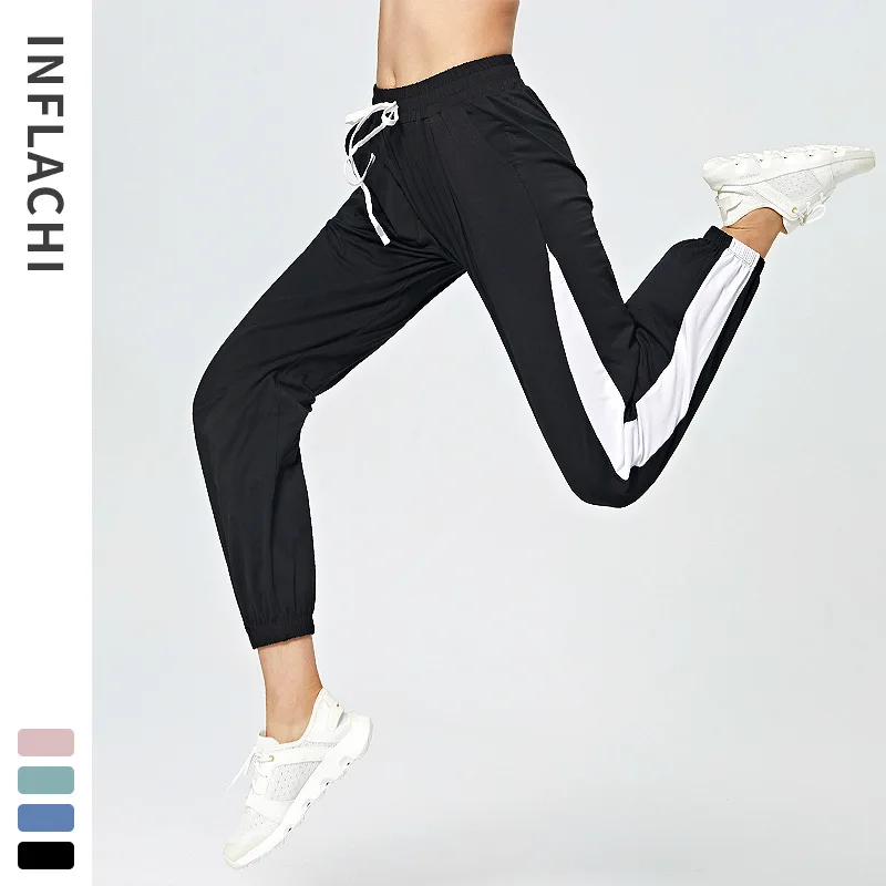 YAPU-pantalones de Yoga holgados para mujer, ropa deportiva de secado rápido para gimnasio, Fitness, correr, cintura elástica, entrenamiento, verano, 2021