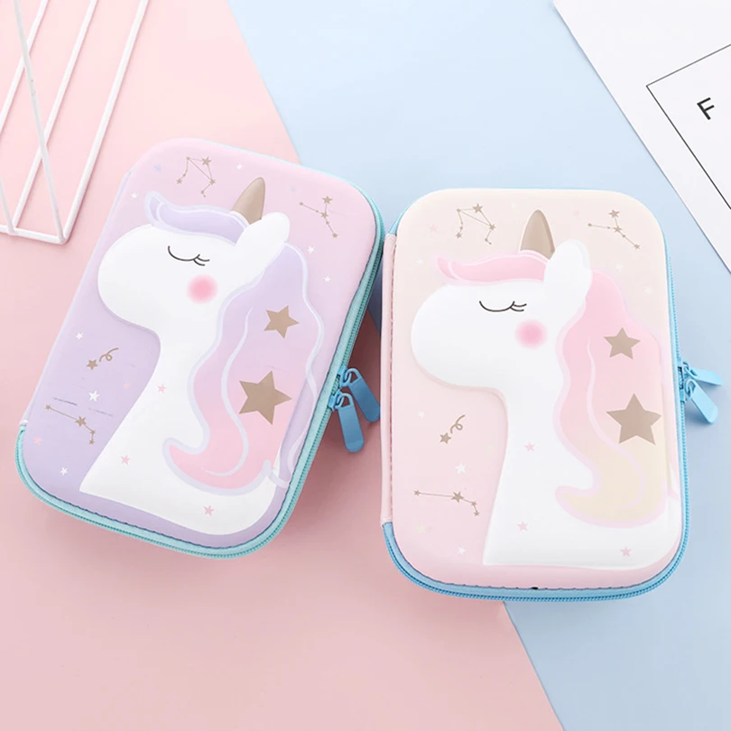 Kawaii Pencil Case Big Pencil Box Korean Stationery For Girls Trousse Scolaire Ice Cream Pen Case Accessories School Pencil Case