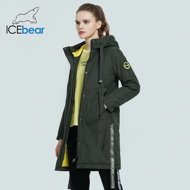 ICEbear-chaqueta con capucha para mujer, abrigo informal, parka de calidad, ropa de marca, GWC20035I, otoño, 2023