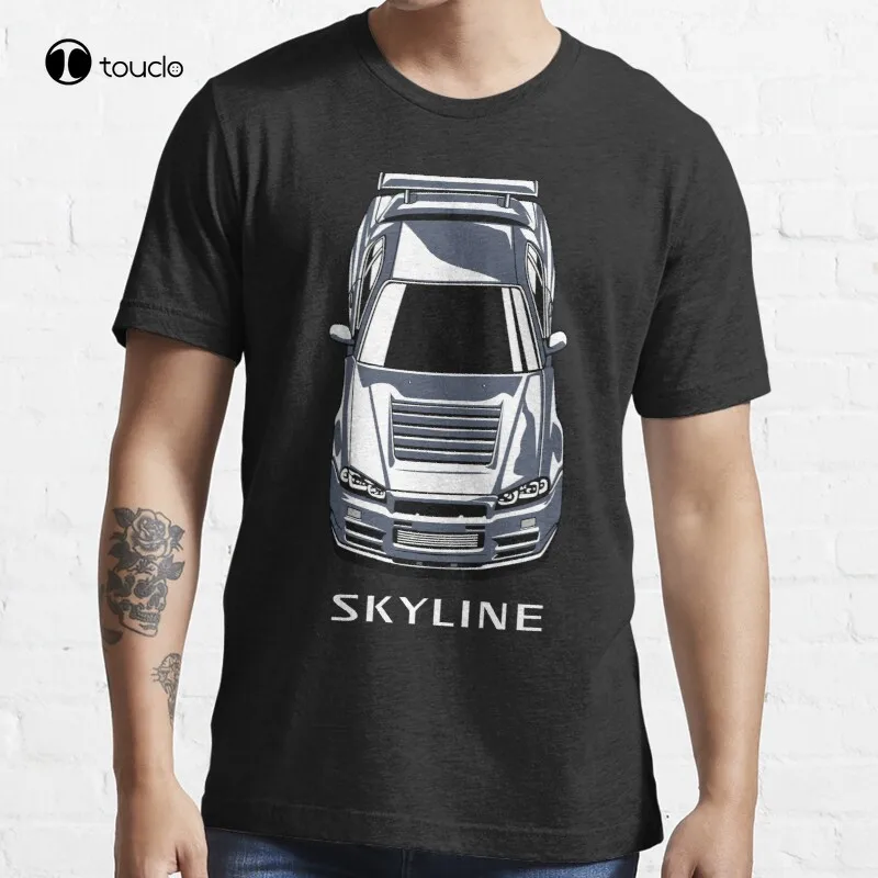 Nissann Skyline Gt-R R34 Kyline34 Gtr34 R34 Gtr R34Gtr Rb26 Rb26Det Rb26Dett Skylinefactory T-Shirt Cotton Tee Shirt