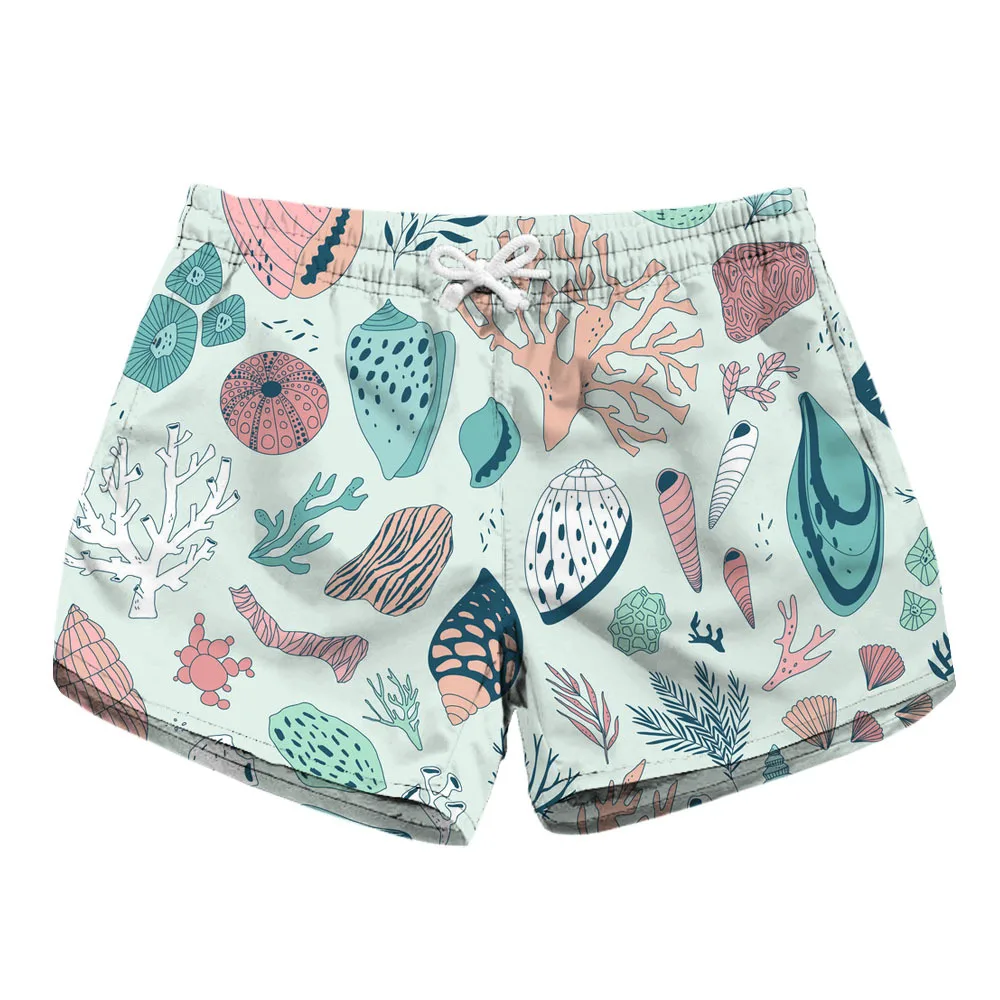 Pantalones cortos de playa para mujer, Mini Pantalones deportivos de agua, estampado 3D, secado rápido, Surf, natación, bañadores de tabla de Surf