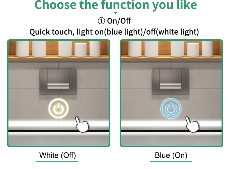 Badezimmerspiegel LED-Licht Touch-Schalter 12V 24V 60W Ein-Knopf-Touch-Dimmer-Controller – Detail 3