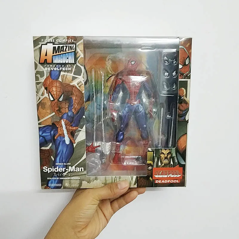 Yamaguchi Revoltech Amazing Spider Man With Bracket NO.002  Action Figure  Model Toys Doll  For Gift