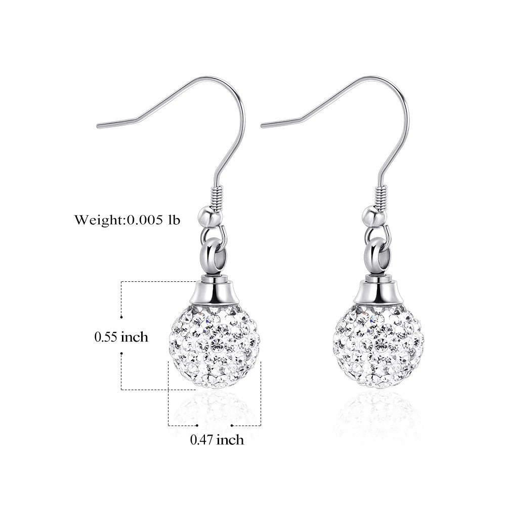 Teardrop Cremation Jewelry Earrings for Ashes Stainless Steel Urn Earrings for Ashes Keepsake Memorial Pendant Ash Jewelry