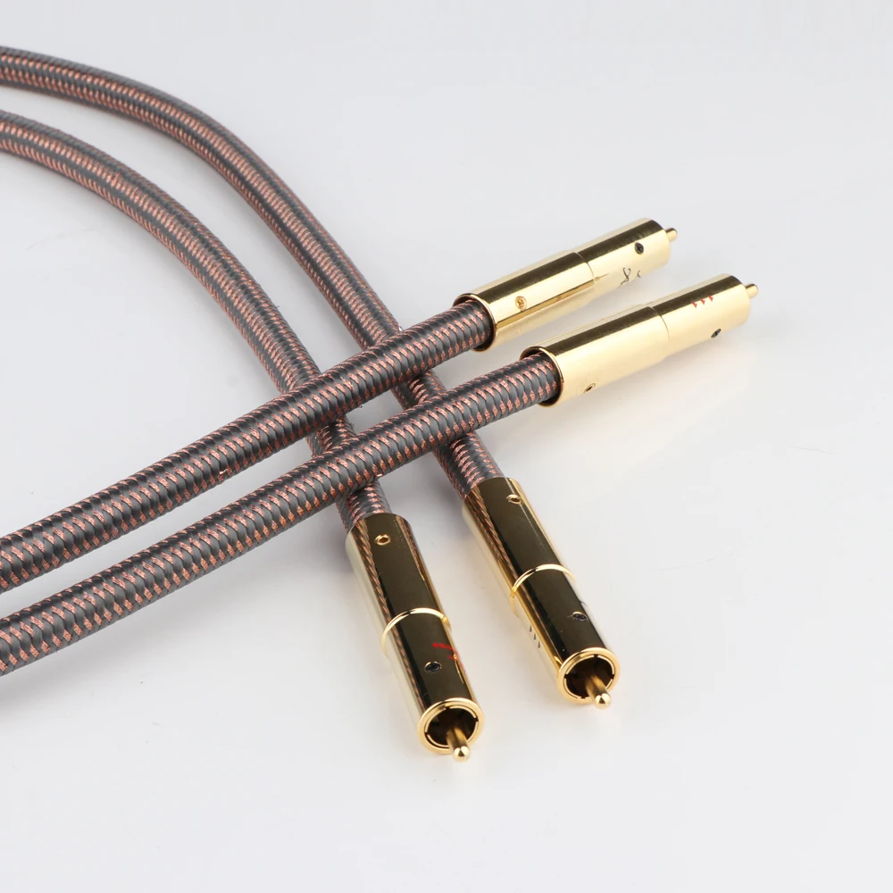 Hifi RCA Cable Accuphase 40th Anniversary Edition  RCA Interconnect Audio Cable Gold Plated Plug image 4