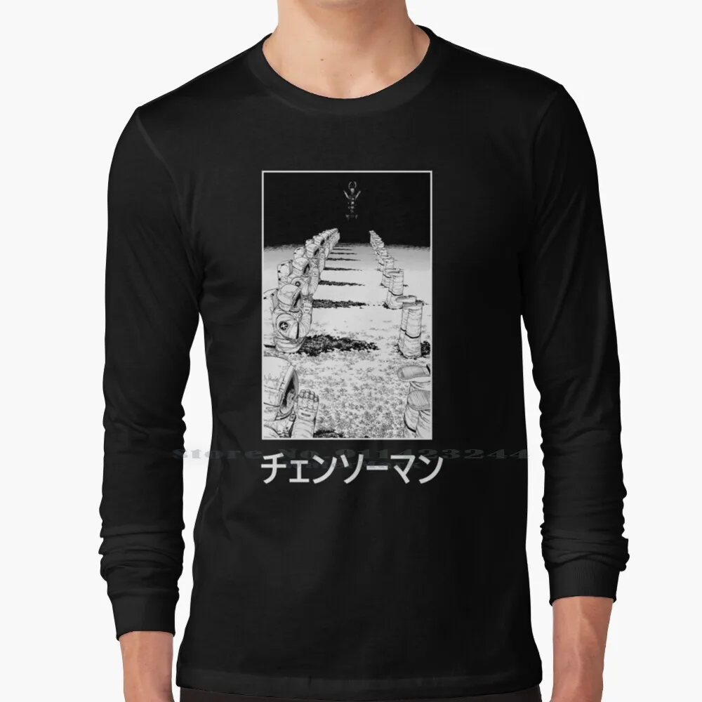 Csm Darkness Devil 100% Cotton T Shirt Makima Kishibe Denji Tee Short Sleeve Long Sleeve Gift image 3