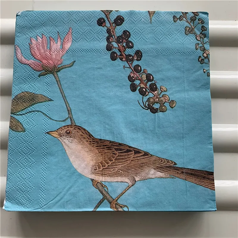 Decoupage wedding servilletas vintage table napkins paper elegant tissue flower bird butterfly birthday party beautiful decor 20