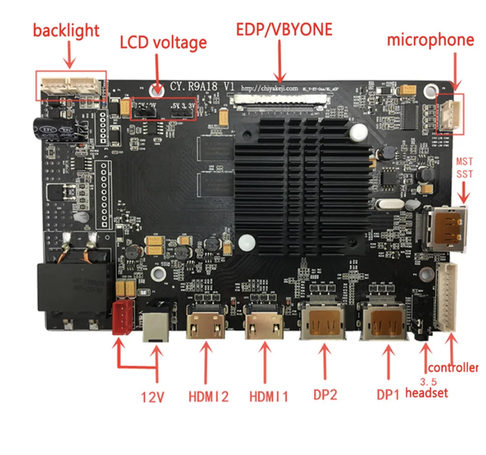 

5K universal hd driver board HDR Freesync edp VBO 60hz LCD driver board can be driven LM270QQ1 LM270QQ2 LM340UW6 LCD screen