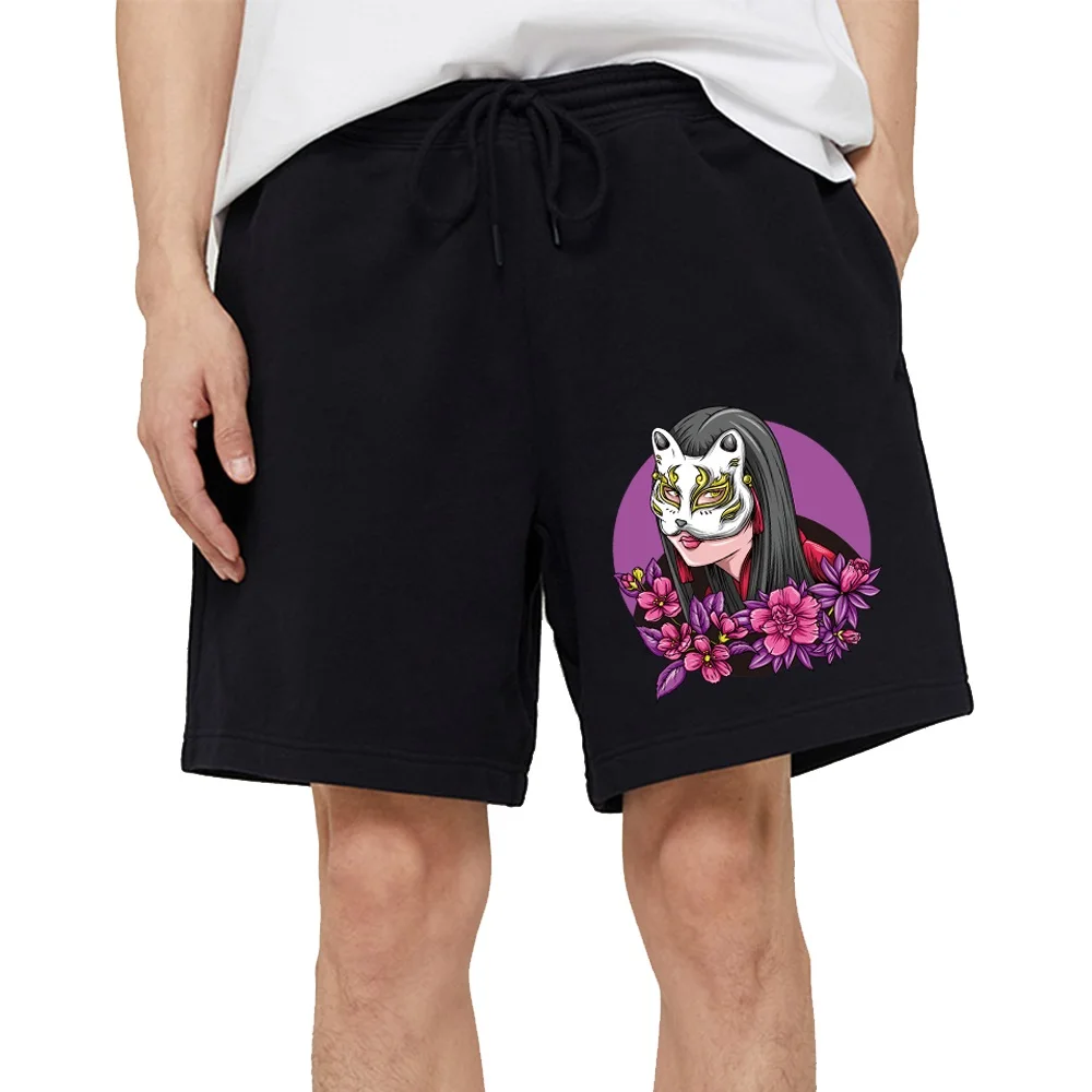Summer Men's Shorts Casual Loose Five-point Sports Shorts Loose Mask Printed Short Pants Fashion Comfortable Beach Boardshorts
