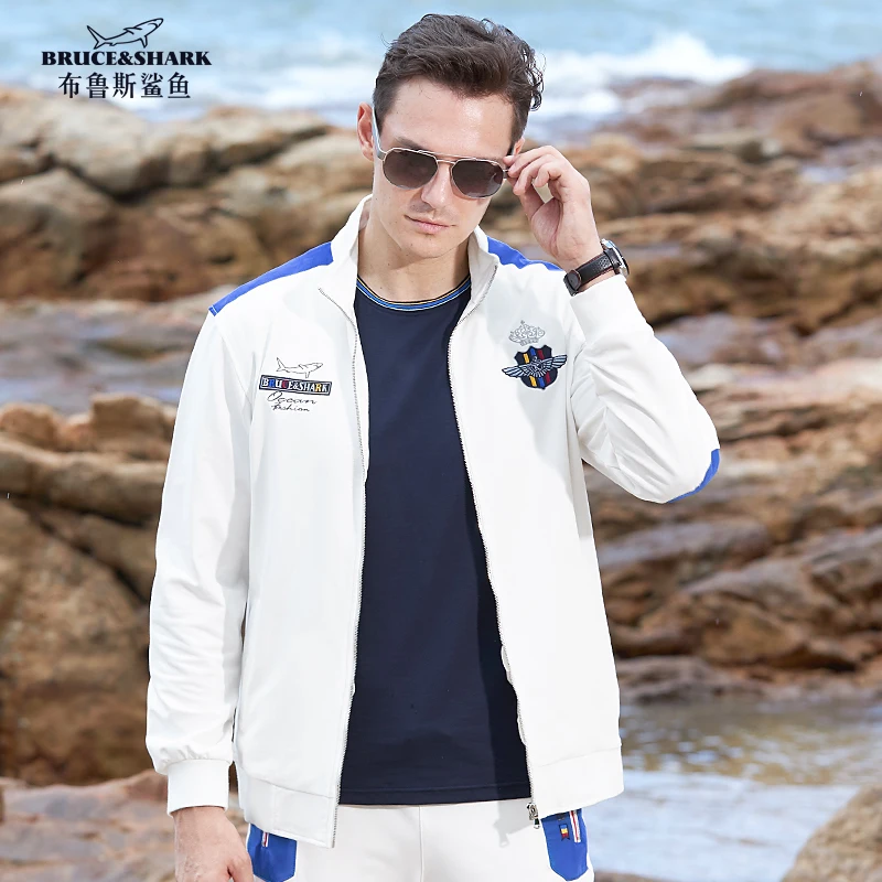 Bruce&Shark Abbigliamento sportivo da uomo nuovo Giacca da baseball di qualità eccellente Smart Causal Fashion style Sport maschile Top Giacca ampia