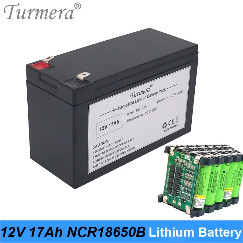 

Lithium Rechargeable Battery 12V 17Ah Use NCR18650B 3400mAh Cell 40A BMS to Electric Pump Uninterrupted Power Supply 12V Turmer