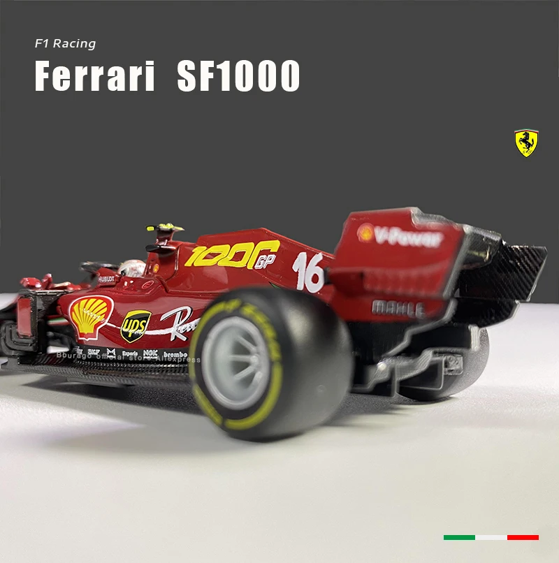 Bburago 1:43 Ferrari SF1000 2020 #16 #5 Charles Leclerc Hardcover Alloy Luxury Vehicle Diecast Cars Model Toy Collection Gift