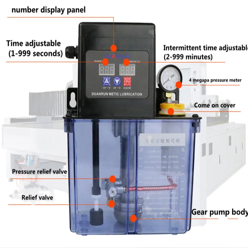 Imagem -06 - Bomba de Lubrificante Totalmente Automático Máquina de Moldagem por Injeção Fina-esculpida Descarga de Volume Bomba de Lubrificante Cnc Cama Engrenagem 1.5l 2l