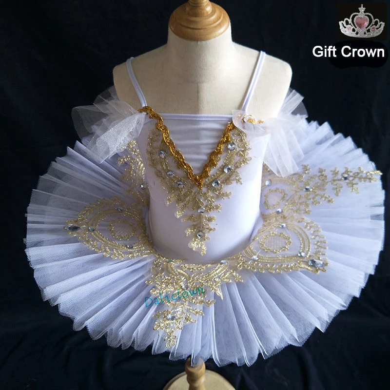 Meisje Professioneel Ballet Tutu Tule Jurk Wit Blauw Roze Gymnastiek Turnpakje Diamant Dans Kostuum Ballet Turnpakje Meisje Ballerina