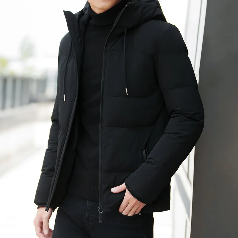 New Style Hooded Cotton-padded Clothes Men's Water-Resistant Thick Jacket Men'S Wear Cotton-padded Clothes