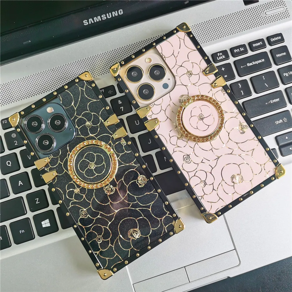 Luxury Bling Glitter Cover Gold Rose Flower Case for Samsung Galaxy S24 Ultra S23 Plus Note 20 9 10 S21 FE S20 S10 S9 S22