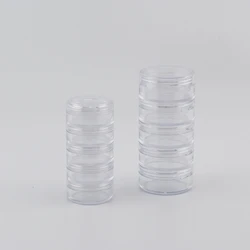 1pc 5g 10g Empty Stackable Jars Loose Power Pot Eye Shadow Powder Small Container Nail Art Portable Bottles 5 Layers Jar