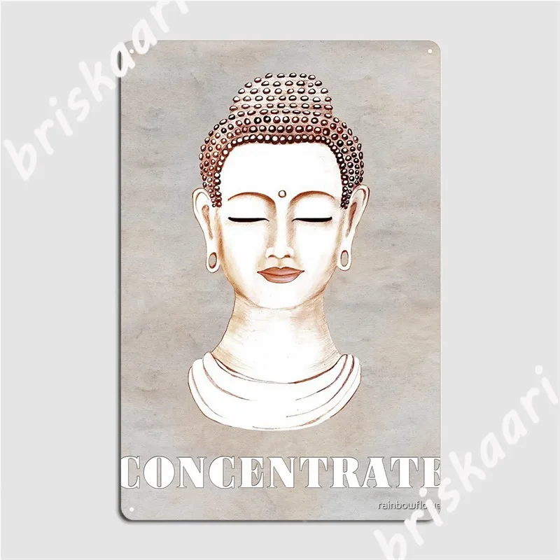 Buddha Concentrate Metal Signs Cinema Kitchen Club Bar Retro Tin sign Posters