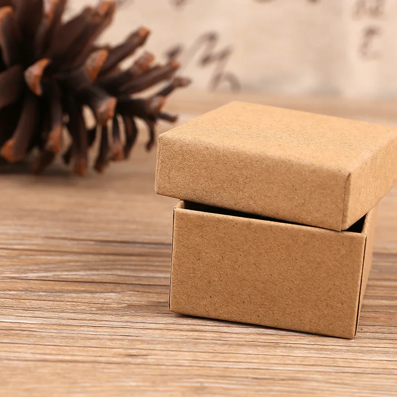 24pcs Kraft Paper Packaging Box Vintage Jewelry Earring Bracelet Ring Beads For Women Organizer Gift Boxes Travel Storage Carton