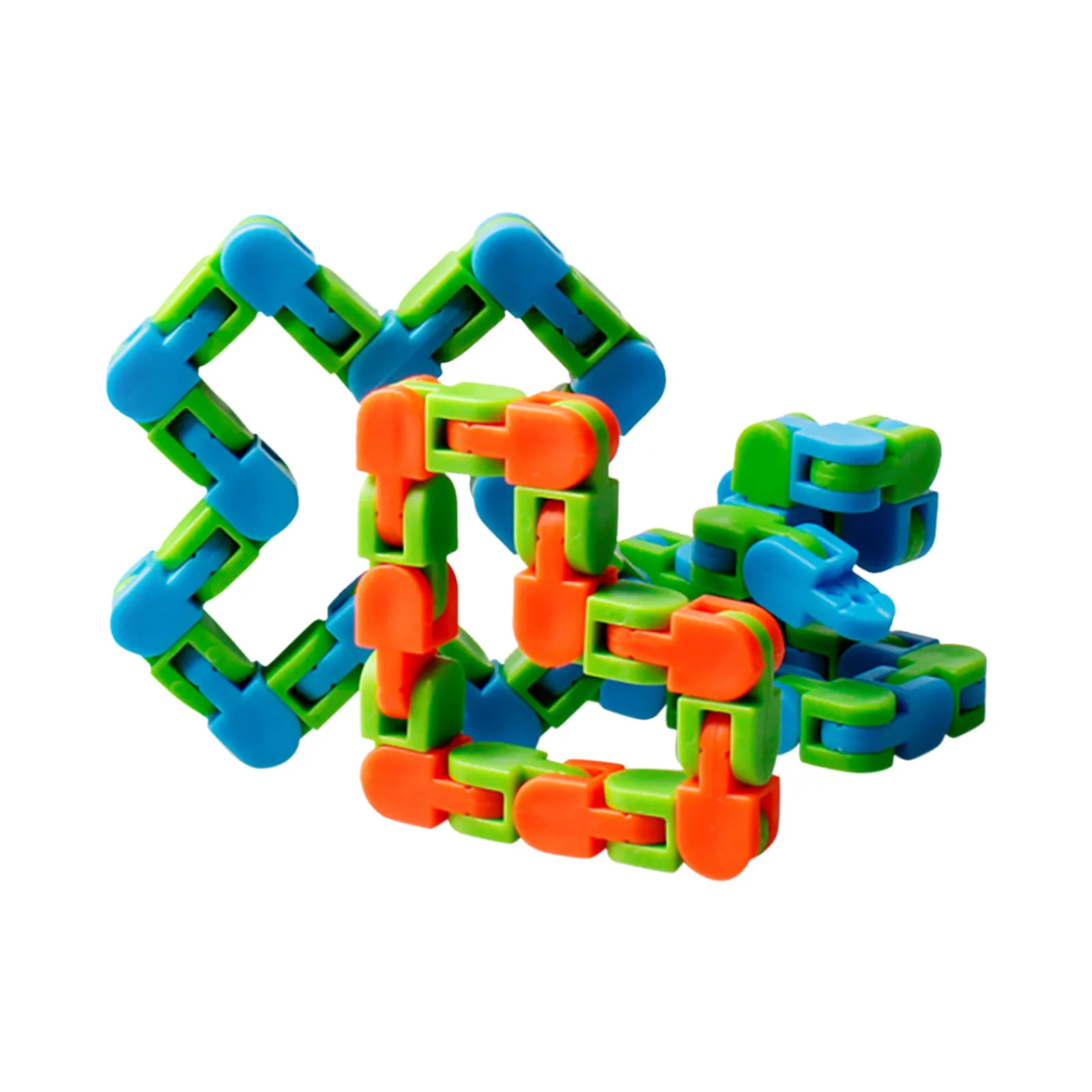 2021 New 1pc Kids Autism Snake Puzzles Classic Sensory Toy Multicolor Wacky Tracks Snap and Click Fidget Toys hot sell