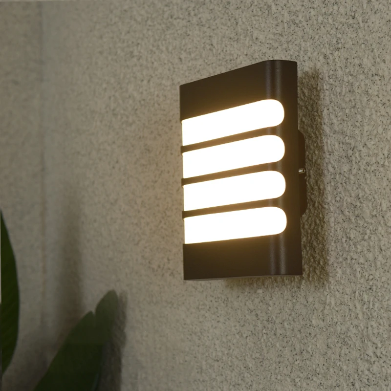 Lámparas LED de pared para exteriores, luminaria moderna de 15W, Simple, impermeable, de plástico, para jardín, porche, balcón, hogar