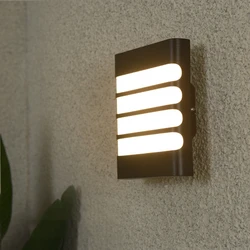 Modern 15W Outdoor LED Wall Lamps Simple Waterproof Plastic Garden Porch Sconces Balcony Home Exterior Wall Lighting Luminaire