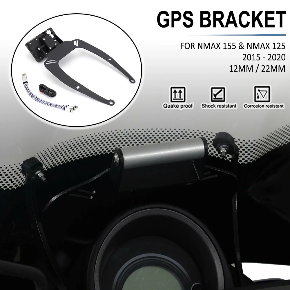 

N-MAX 155 125 2015-2020 Motorcycle GPS Phone USB Wireless Charging Navigation Bracket Holder Mount Stand For Yamaha NMAX 125 155