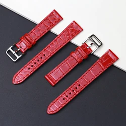 SAUPPO Accessories 16mm Crocodile Skin Leather Bracelet Replacement Belt for Her-mes Watch Strap Bamboo Grain Round Grain