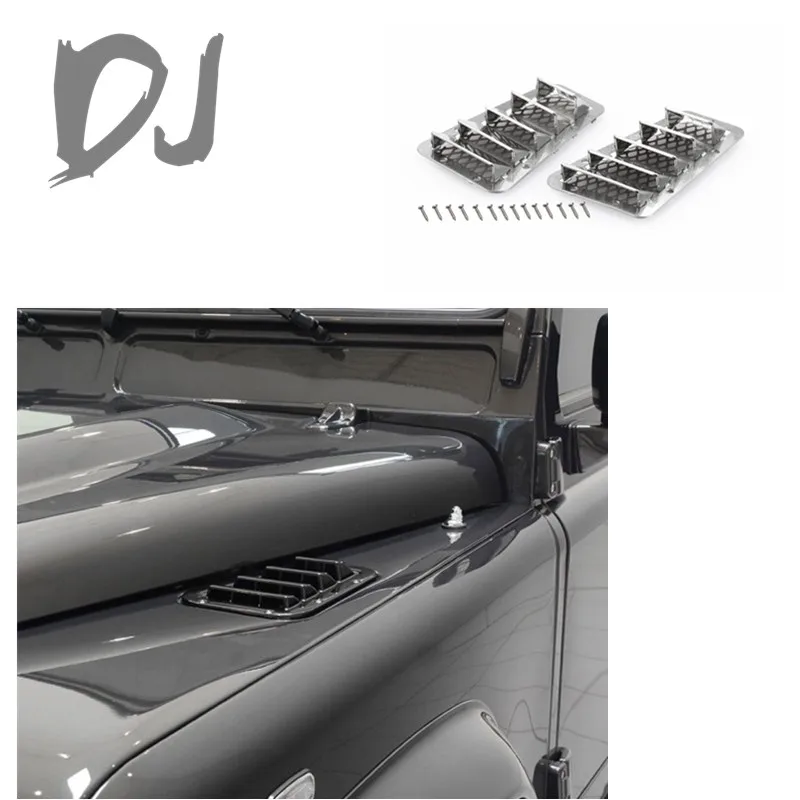 DJ Fender Cover Inlet Cover Side Air Inlet Metal modification for 1/10 Defender T4 RC Car Accessories carro de control remoto