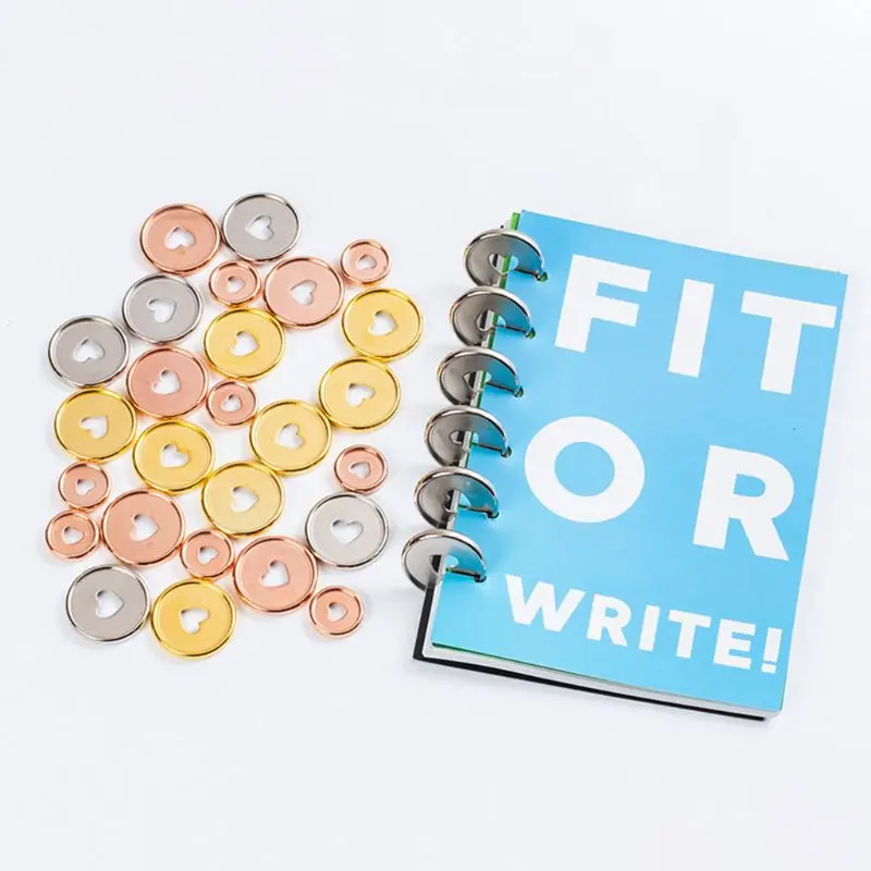 20 шт., переплетные кольца в форме сердца, 35 мм