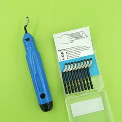 High quality NB1100 Plastic Burr Handle With 10pc BS1010 Blades Hand Deburring Tool