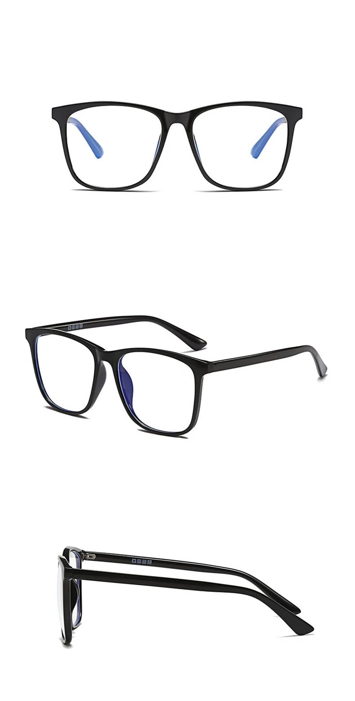 Quadratische Korrektionsbrille mit großem Rahmen, Anti-Blaulicht/Photochrom/Myopie/Hyperopie/Progressiv/Bifokale Brille, Unisex – Detail 2