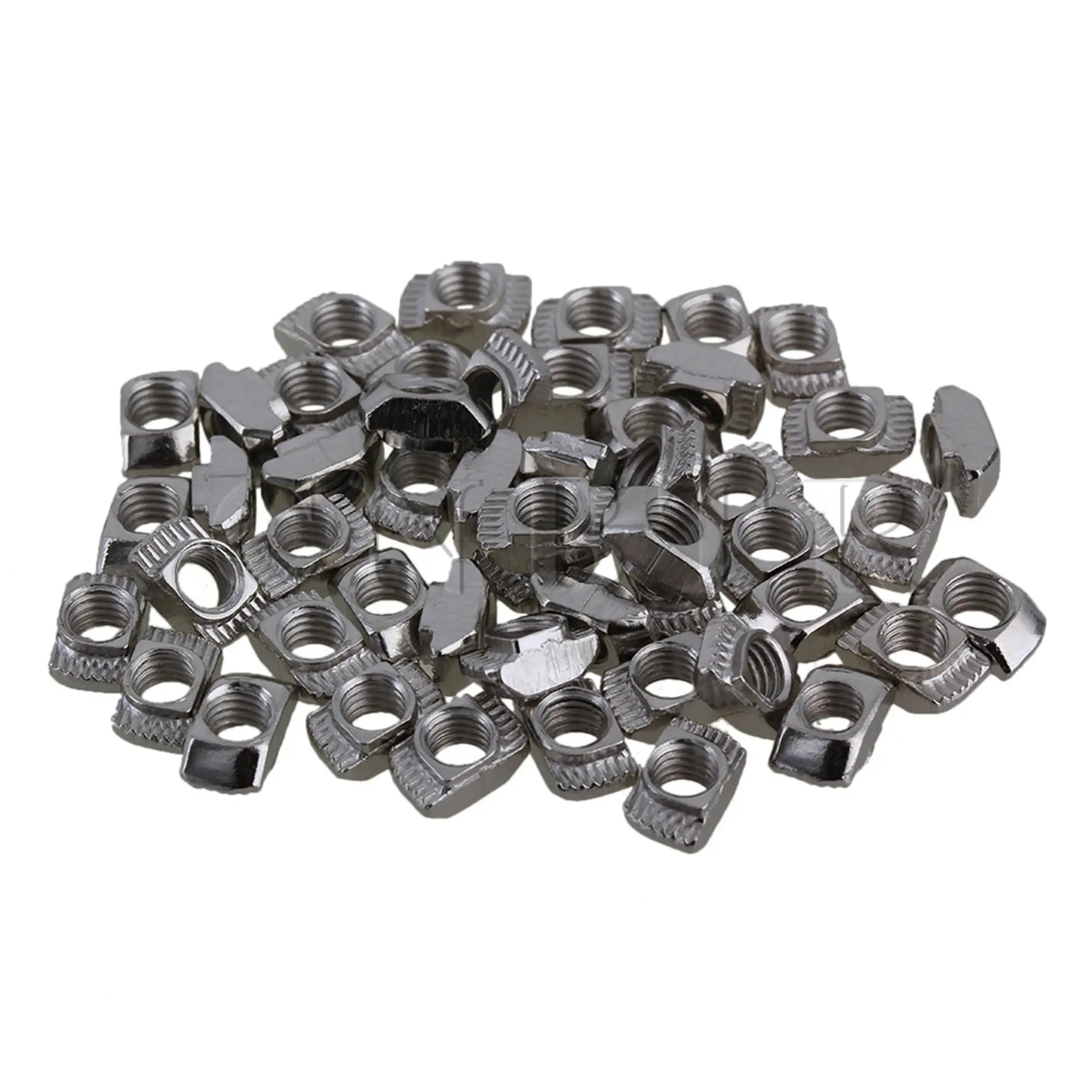 CNBTR 50PCS 20 Series European T-slot Aluminum Carbon Steel Drop In T-Nut M5 Thread