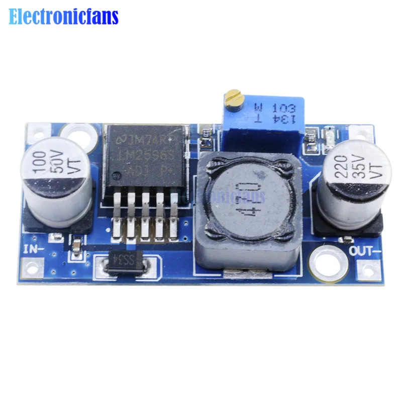 DC-DC Step Down Buck Converter Module LM2596 3.2V-40V To 1.25V-35V Adjustable Power Voltage Regulator 43x21x14mm High Efficiency