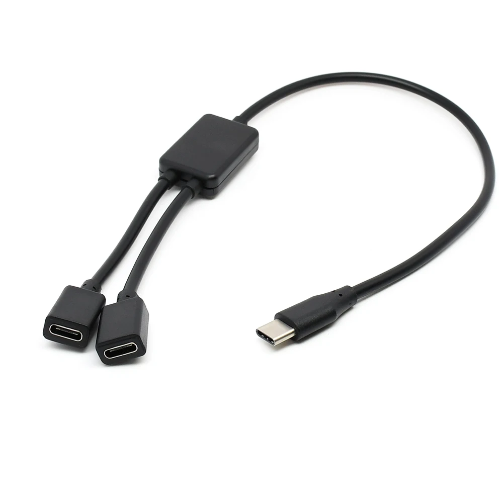 USB-C Spliter cable Type-C to Dual USB-C Female Hub Cable For Laptop PC & Mouse & Flash Disk