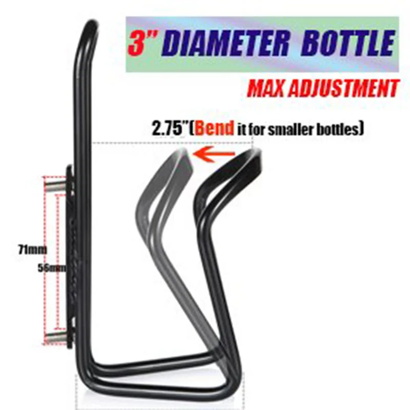 1 pz portabottiglie per bicicletta in lega di alluminio bici ciclismo staffa ciclismo bere tazza d\'acqua cremagliera accessori ciclo